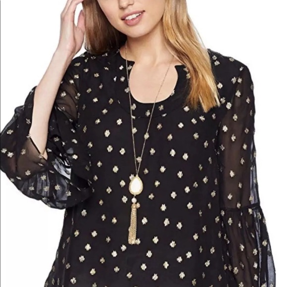 Lilly Pulitzer NWT Amory Top Onyx Starry Clip Size XXS - Picture 9 of 11